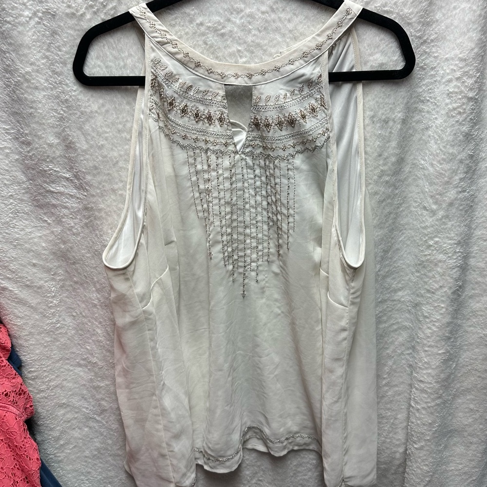 Maurice’s ivory with gold details. fancy top 2xl. Super cute!